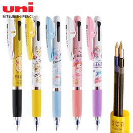 Japanese Stationery Uni-limited Cartoon Cute Kawaii Multi-function Pen Press-type Gel Pen Oil Pen Constantly Ink Student Gifts 240129