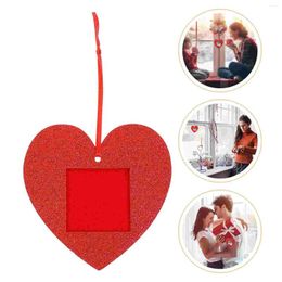 Decorative Figurines 10 Pcs Front Door Po Frame Card Holder Decor Mini Hanging Picture Felt Glitter Paper Heart