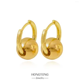 Dangle Earrings HONGTONG 316L Stainless Steel For Women Gold Color Ball Charm Hanging Earring Jewelry High Quality Wholesale