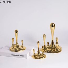 Water Droplets Statue Abstract Crafts Fluid Waterdrop Desk Decoration Ornaments Room Aesthetics Decor Creative Resin Sculpture 240129