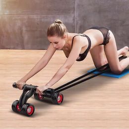 4Wheel Abdominal Roller Muscle Trainer Home Fitness s Workout 240127