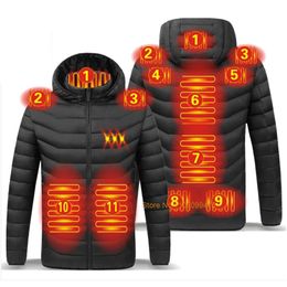 Heated Jacket Winter USB Electric Thermal Underwear Women Men Vest Heating Clothing 2-21 Area Hunting Camping Hiking Skiing Coat 240202