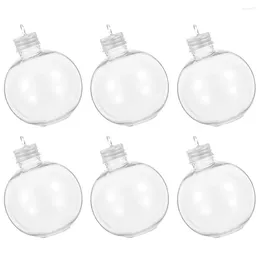 Vases 6 Pcs Christmas Spherical Bottle Portable Milk Bottles Beverage Container Juice Multipurpose Drink Airtight Clear Candy Rings