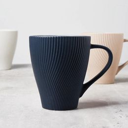 Mugs MeyJig Ceramic Coffee Mug Milk Latte Porcelain Waves Cup Household Drinkware 350ml