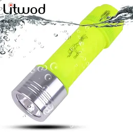 Flashlights Torches LED Flashlight 100000lm D503 XM-L2 U3 5 Colors Torch 2000LM Waterproof Underwater Light Lamp For Diving Swimming