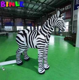 wholesale wholesale 6m20ftH High Quality Large Inflatable Zebra Standing Inflatable Horse Anmal Cartoon For Holiday Party Decoration-