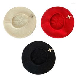 Berets Knit Hat Sboy French Painter Women Slouchy Star Dropship