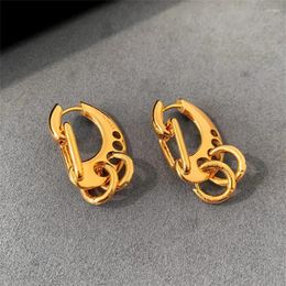Dangle Earrings Europe/America Exaggerate Multi Ring Women's Light Luxury Small Circle Fashionable Niche Design Unique Charm Jewelry