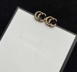 5A Luxury Designer high studs cleef quality gold and silver letters with diamond earrings womens party wedding couple gift Jewellery 925 silver Alex anivan