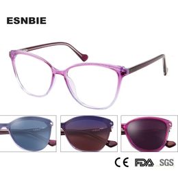 3PCS Magnetic Polarised Clip On Sunglasse Cat Eye TR90 Trendy Optical Prescription Glasses De Grau Feminino UV400 240131