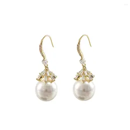 Dangle Earrings LANFLORA Fashion Pearl Women Romantic Engagement Copper Alloy Classic Bulk Wholesale