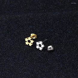 Stud Earrings Punched Stainless Steel Star Small Punk Pierced Women Simple Jewellery Fashion Wholesale