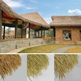 Decorative Flowers Simulation Natural Thatched Fake Plant For Outdoor Roof Pavilion Decoration Straw Thatch Home Garden Retardant