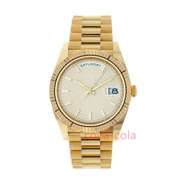 Brand world 2024 watch Best version Watch Day-Date 40 Watch 40MM Silver Index Hour Markers Dial Yellow Gold 228238automatic watch 2-year warranty MENS WATCHES