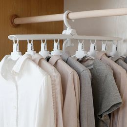 Multifunction Folding Clothes Hanger Travel Drying Rack Home Nonslip Windproof Shirt Storage Closet Organizer 240125