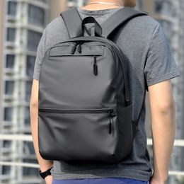 14inch Fashion Large Capacity Shoulder Bag Lightweight Laptop Pu Backpack 240130