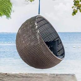 Camp Furniture Hanging Basket Rattan Chair Swing Leisure Maikol Circular Lounge Bed Outdoor