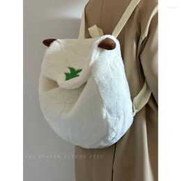 School Bags Cartoon Cute Lamb Same Style Backpack Women 2024 Fashion Trend Plush Student Class Large Capacity Commuting Bag Freshing