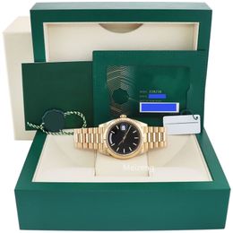 Brand world luxury watch Best EW version Watch Day-Date 40 President 228238 Black Stick Yellow Gold Watch automatic ETA Cal.3255 sapphire 2-year warranty MENS WATCHES