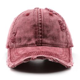 Cross-Border Personality Retro Solid Color Womens Spring and Autumn Washed Light Board Baseball Cap Outdoor Mens Travel Sun Protection Sun-P Designer Hat