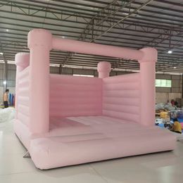 wholesale Light Pink Bounce House Commercial PVC Inflatable White Wedding Bouncy Castle /Jumper/Bouncer With Air Blower For Birthday