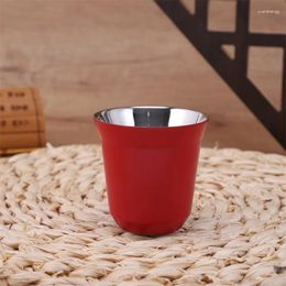 Water Bottles The Creative Stainless Steel Double-decker Small-Capacity Coffee Cup Household Beer Anti- Small Tea