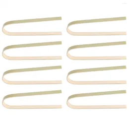 Jewelry Pouches 80 Pcs Mini Bamboo Disposable Bread Tongs 4 Inch Toast Cooking Food Serving Clips