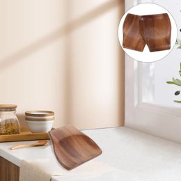 Dinnerware Sets 2 Pcs Wooden Spoon Rest Coffee Scoop Dinner Smooth Holder Kitchen Rests Soup Accessories Delicate