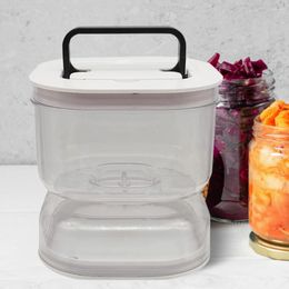 Storage Bottles Transparent Fermentation Pickles Jar Dry & Wet Dispenser Hourglass Pickle Philtre Household Kitchen