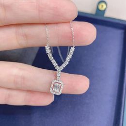 Chains CZZJ2024 On Sale CN1194 Diamonds 0.73ct Nature White Necklace Solid 18K Gold For Women Fine Holidays' Presents