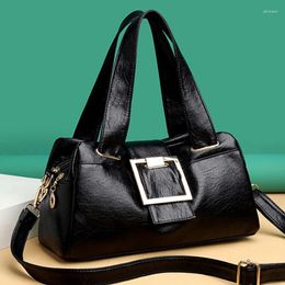 Evening Bags Women PU Leather Handbags Vintage Soft Female Crossbody Shoulder Designer Brand Ladies High Capacity Top-Handle