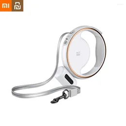 Smart Home Control Xiaomi Youpin Automatic Retractable Pet Leash Portable LED Light Emitting Tractor Reflective Dog Puppy Walk Supplies