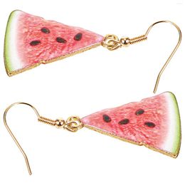 Dangle Earrings Watermelon Fruit For Women Dangling Trendy Stud Statement Fashion Small And Fresh Costume Jewelry