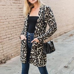 Women's Blouses Fashion Leopard Print Women Shirt Long Sleeves Slim Cardigan With Pockets Smock Loose Coat Shirts Autumn 2024