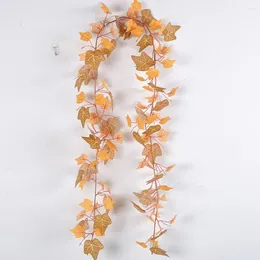 Decorative Flowers Elegant Appearance Artificial Vine Natural Style Leaf Realistic Simulated For Autumn Home Party Decoration