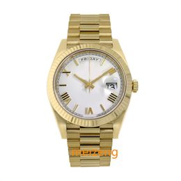 Brand world 2024 watch Best ew factory version Day-Date 40 Watch 40MM Gold Roman Numerals Dial Yellow Gold 228238 Cal.3255 automatic watch 2-year warranty