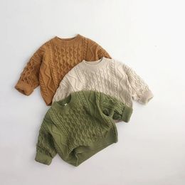 Milancel Kids Sweaters Korean Style Boys Pullover Korean Style Girl Knitwear 240129