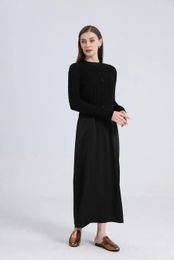 AS woman clothes maxi satin dress / knitted rib dress knitted cable cardigan Autumn Winter collection 240201