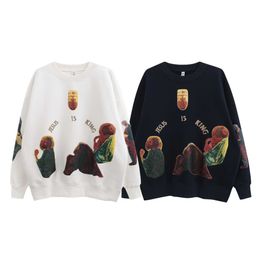 Cpfm Kanyece Men's Hooded Sweatshirt 2024 Designer Women's Sweatshirt Jesus is King High Street Fashion Brand Loose Long sleeved Sweatshirt