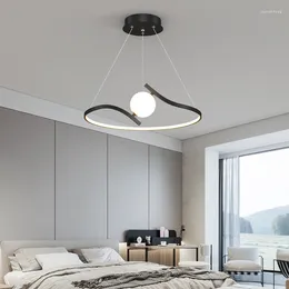 Chandeliers Nordic Minimalist Bedroom Chandelier Modern Luxury Atmosphere Study Lamps And Lanterns Master Room Living Lights