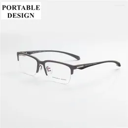 Sunglasses Frames Quality Men Style Titanium Alloy Half Rim Eye Glasses Arrival Traditional Design Men's Eyeglasses Casual Spectacle For