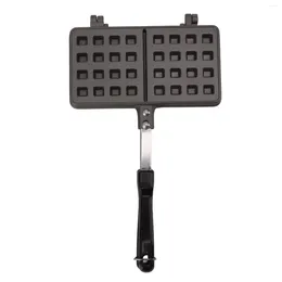 Bread Makers Waffle Mould Pot Long Handle Present Aluminium Alloy Plastic Flat Bottom Maker Pan Even Heating Easy Remove For Cooking