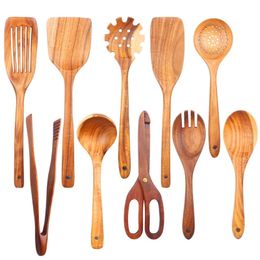 Kitchen Sets Wooden Kitchen Utensils Cooking Wooden Spoons Wooden Spoons Soup Utensils Kitchen Cooking Sets Cooking Gifts 240130