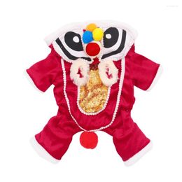 Dog Apparel Pet Lion Clothes Christmas Party Costume Outfit Dog's Year Flannel Lovely Warm