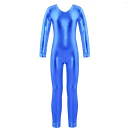 Stage Wear Kids Girls Long Sleeve Ballet Dance Leotard Gymnastics Unitard Jumpsuit Ballerina Dancewear Practise Performance Costume