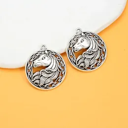 Charms 3pcs/Lots 30x33mm Antique Horse Animals Pendant For DIY Necklace Keychain Jewellery Making Findings Supplies Accessories