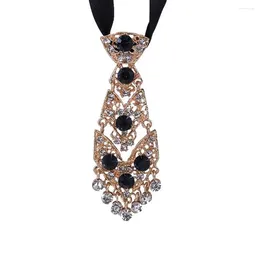 Bow Ties English Gentleman Style Diamond Unisex Crystal Necktie Women Metal Rhinestone Men Formal Business