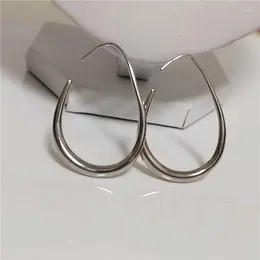 Hoop Earrings Fashion Silver Plated Big Water Drop For Women Girls Huggies Party Jewellery Gift Pulseras Mujer Eh2008