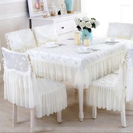 Table Cloth White Lace Tablecloths European Embroidery Cover Towel For A Chair Wedding Pillow Decoration