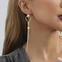 Dangle Earrings Simple Star Pendant Fashionable And Trendy For Women Women's Long Tassel Jewelry Wholesale Direct Sales